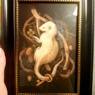 My new art piece. Sold as a postcard, but it was begging to be framed.