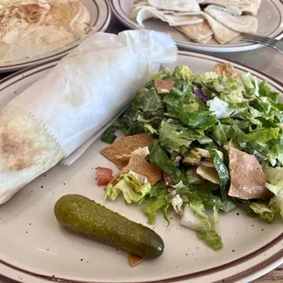Chicken Gyro with Fattoush Salad