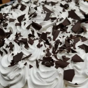 Our whole chocolate silk pie. Cant keep up with this delicious pie . One of our best selling pies.