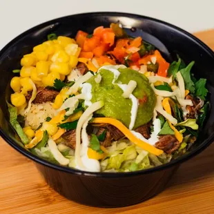 a bowl of mexican food