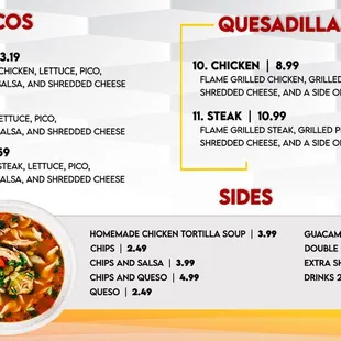MiFaburrito Menu