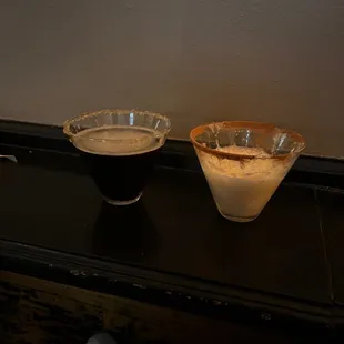 Espresso Martini and Irish Potato Martini