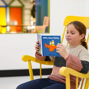 reading a miffy book at miffytown