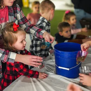 planting seeds at miffy town's green space