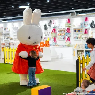 hugging miffy at miffytown
