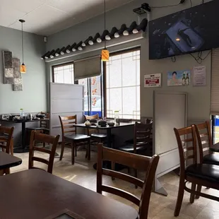 Part of the cozy seating area