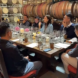 wine lecture in winery