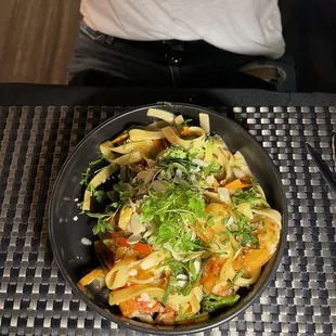 Shrimp and lobster noodle dish... so delicious!