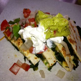 Spinach &amp; Cheese Quesadilla loaded