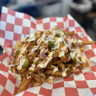 Kimchi chicken fries