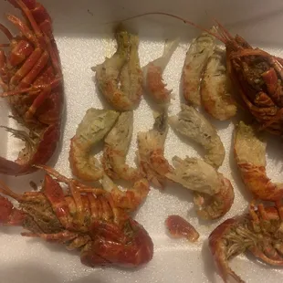 Freezer burned crawfish gross