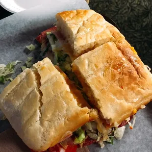 Mighty Original -4 square pieces  The bread is garlic flavor.