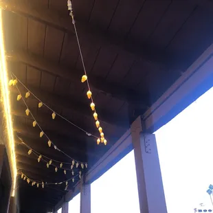 Ice cream cone lights outside