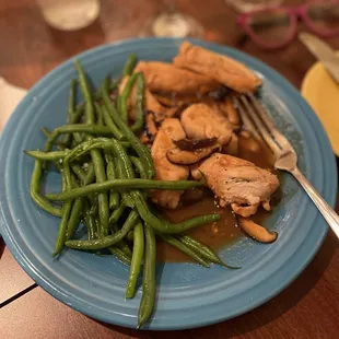 Chicken Marsala with my choice of side