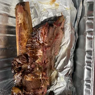 a piece of meat in foil