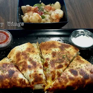 Breakfast Quesadilla/Potatoes.