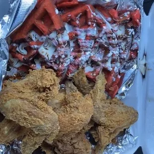 Chicken and Waffles Breakfast