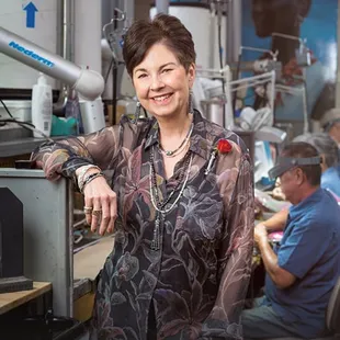 Jewelry designer Mignon Faget in her design studio located in New Orleans, Louisiana.