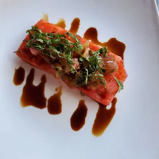 a plate of food on a table