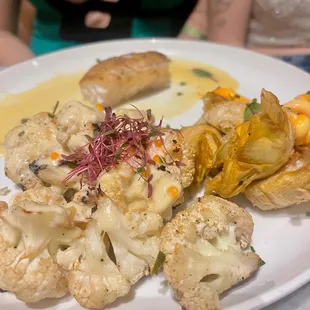 a plate of food on a table