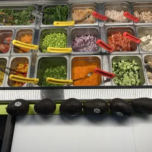 a variety of salads