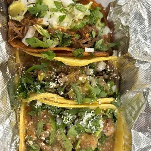 Two tacos and a Jalisco style Gordita!