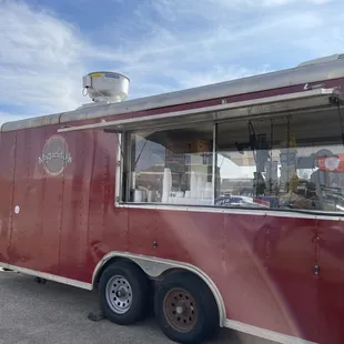 a red food truck
