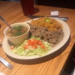 Carne Guisada Plate