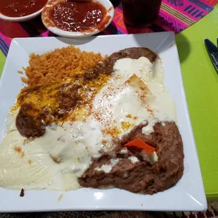 Sour Cream chicken enchiladas