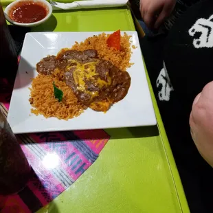 Cheese/onion enchiladas