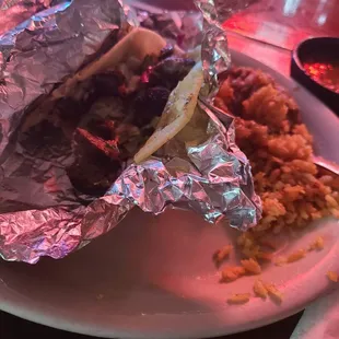 Tacos caseros( steak and cabbage)