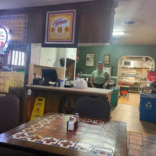 the kitchen and dining area