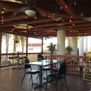 The outside deck is nice.