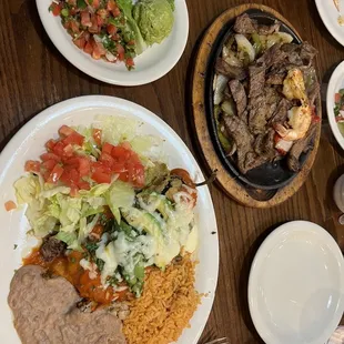 Surf n Turf and beef fajitas