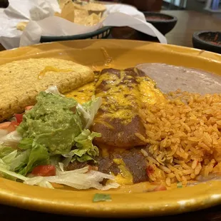 #3 - one cheese enchilada and one beef taco