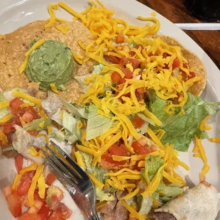 Vegetarian beans and cheese tostada's