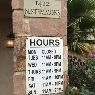 Hours and address