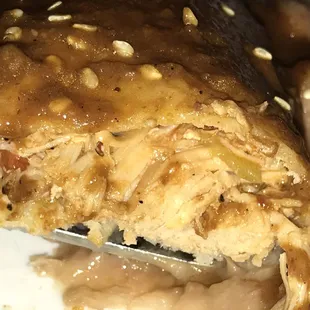 a closeup of a chicken entree