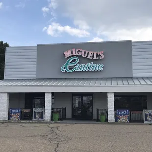 the front of the restaurant