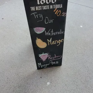 Outside Margarita Menu Board.  5/5/2023