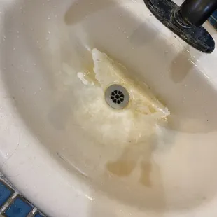 Filth in the sink.