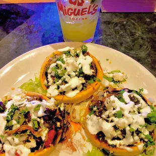 Traditional Sopes + Skinny Margarita