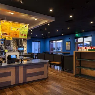 the inside of the restaurant