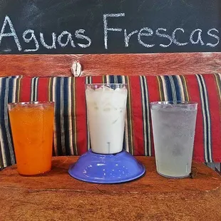 Melon, Horchata &amp; Lemon/Lime.