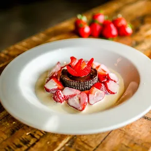 a dessert on a plate