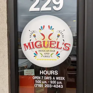 FYI Miguel's