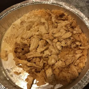 a bowl of chicken and rice