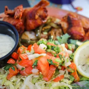Appetizer: deep fried shrimp wrapped in bacon