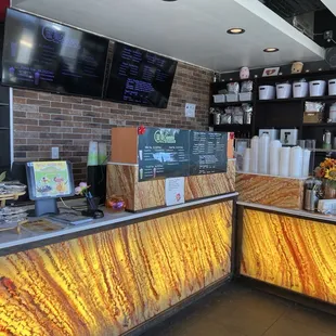 Inside, connected to Bon Chon