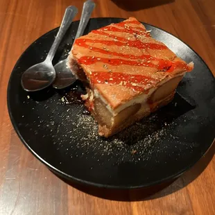 a piece of cake on a plate